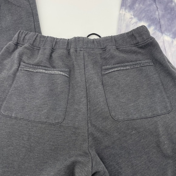 Hello Nite Leggings Joggers Burnout Women Sz Medium Cozy Gray Pull String Waist - Picture 7 of 13